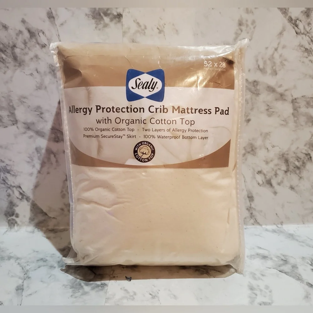 Allergy Protection Crib Mattress Pad With Organic Cotton Pad